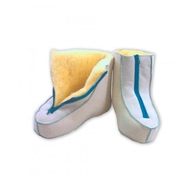 Reha-Schuhe medizinisches Fell mit RV natur In verschiedenen Ausführungen