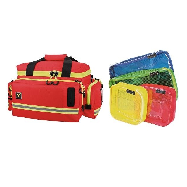 MUC-M Notfalltasche leer rot mit Modultaschen