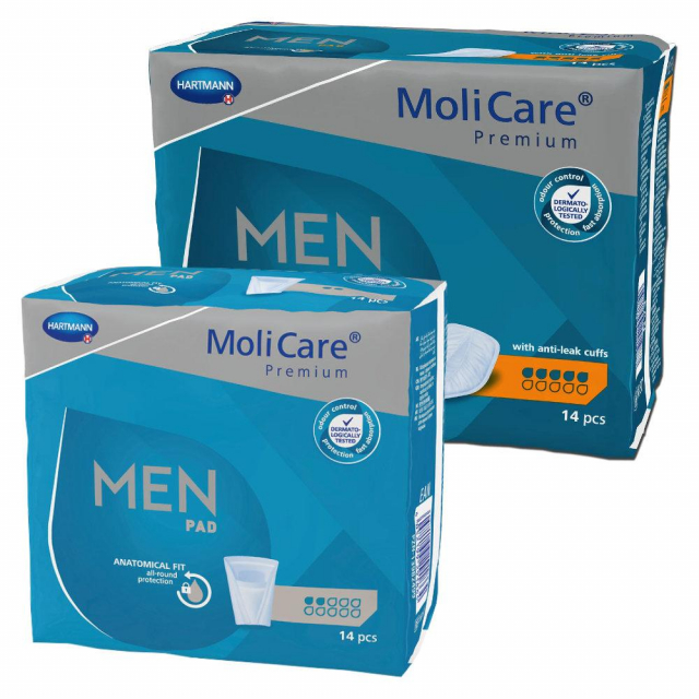 MoliCare Premium Men Pads anatomische Inkontinenzeinlage