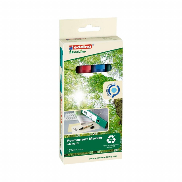 Edding 21 Ecoline Permanentmarker 4er-Set