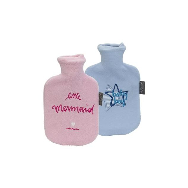 Wärmflasche mit Flauschbezug