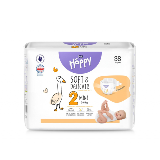 Mini Babywindeln Größe 2 38 Stück Für Babys mit einem Körpergewicht von 3 - 6 kg