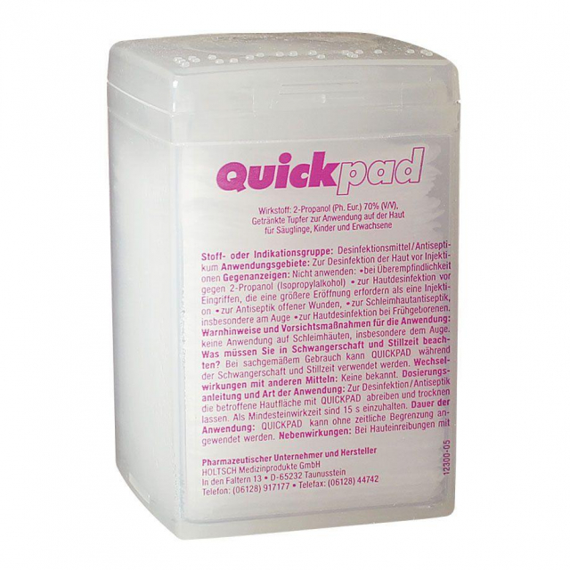 Quickpad Alkoholtupfer im Spender Einzelabrisssystem für eine effiziente und sparsame Anwendung