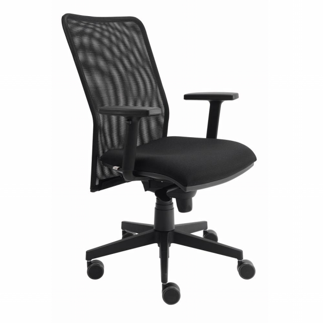 Drehstuhl Solid 2 mit Netzrücken schwarz