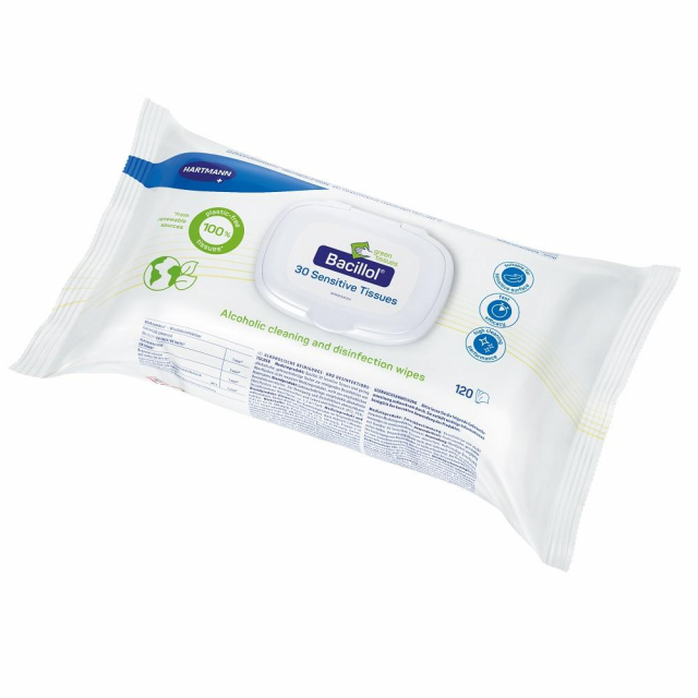 Bacillol 30 Sensitive Green Tissues 120 Tücher Hauptbild