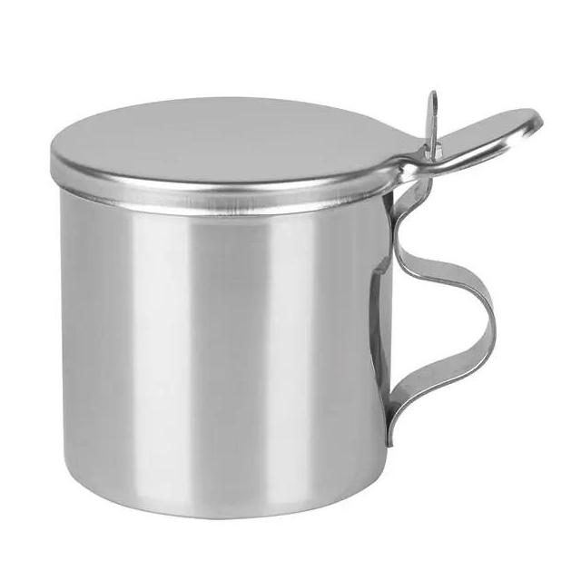 Sputumbecher Edelstahl mit Klappdeckel