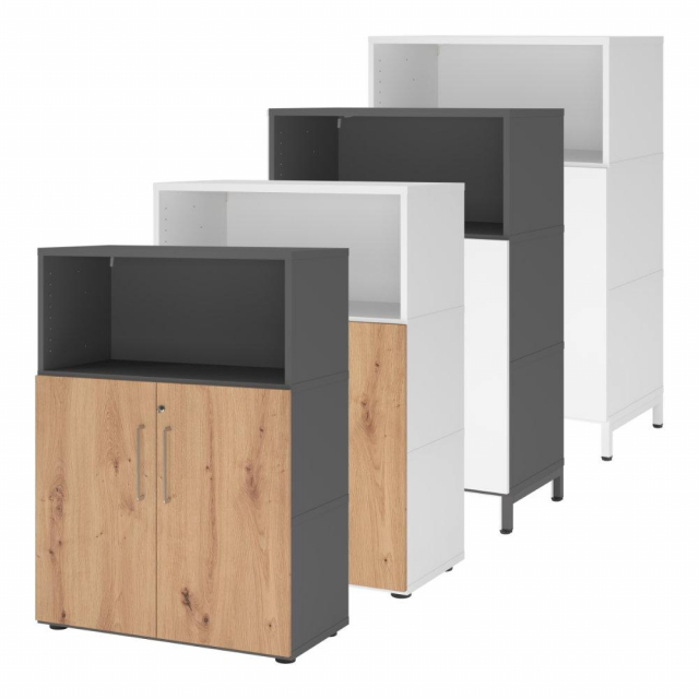 Flexwall Regal mit Türen 3 OH BS