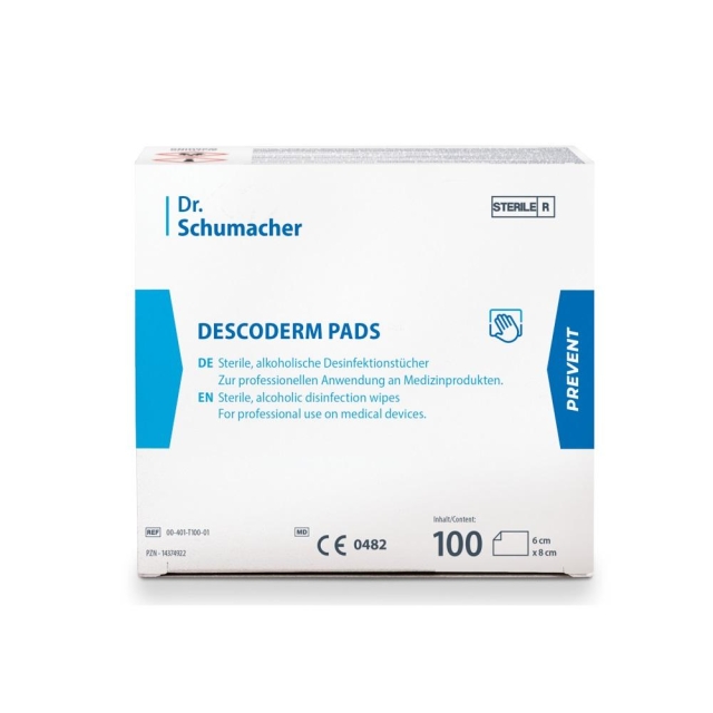 DESCODERM PADS 100 Stück Schnelldesinfektionstücher