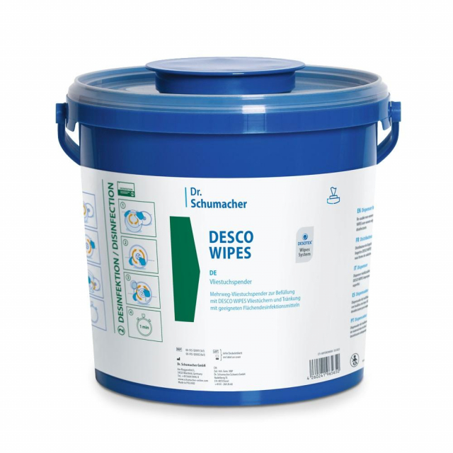 Desco Wipes Vliestuchspender unbefüllt Spendereimer für Desinfektionstücher