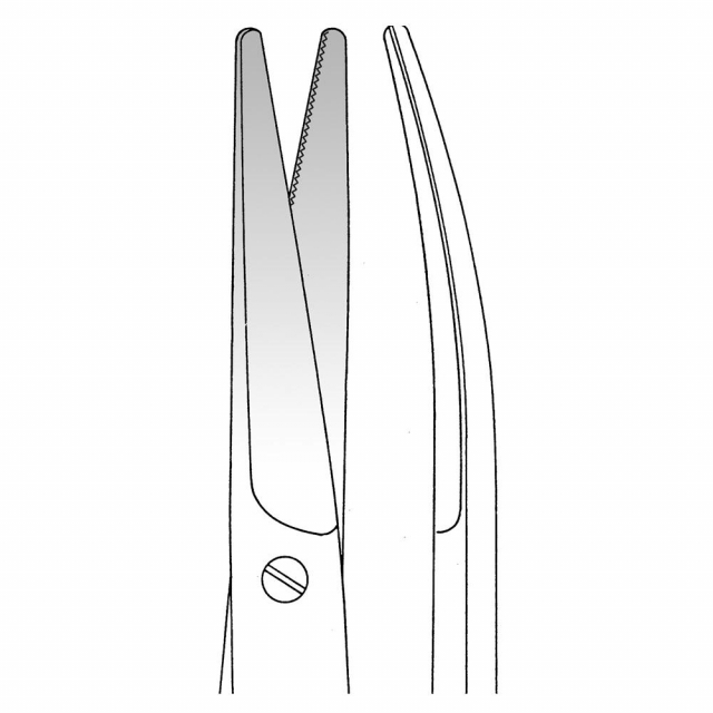 TC-Ligaturschere 14.5cm, gebogen