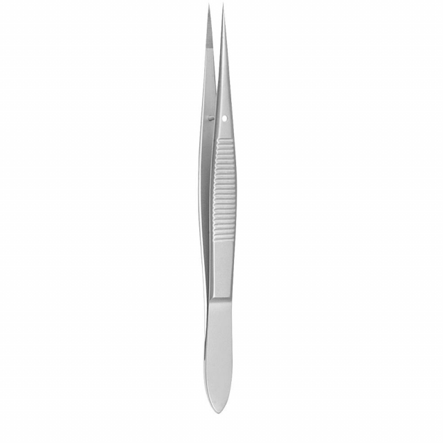Splitterpinzette gerade gerieftes Maul 12,5cm