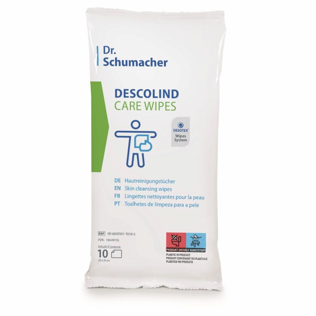 Descolind Care Wipes Hautreinigungstücher 10 Stück