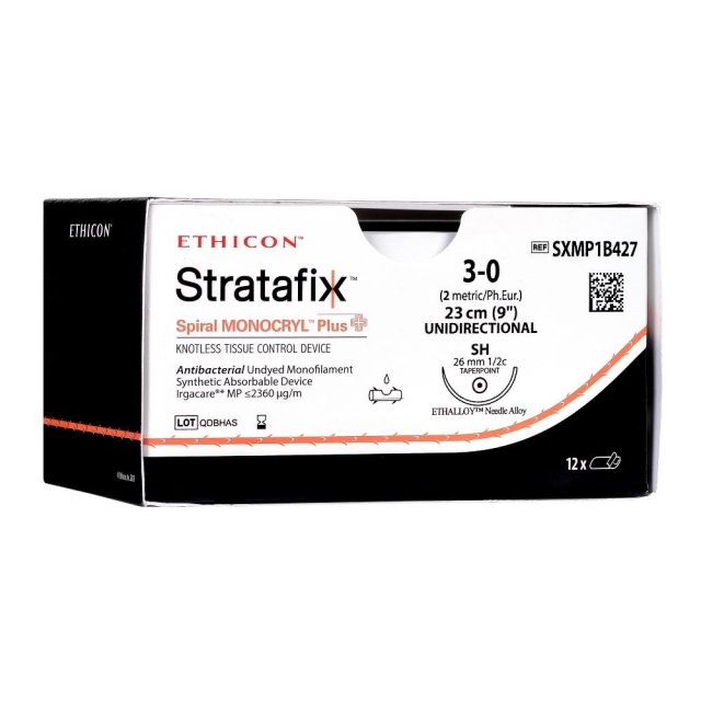 Stratafix Spiral-Monocryl-Plus-Nahtmaterial 3-0 30x30cm FS