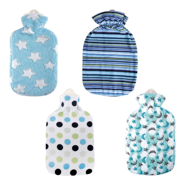 Softvelourbezug mit Wärmflasche