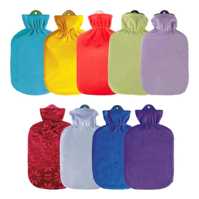 Flauschbezug mit Wärmflasche