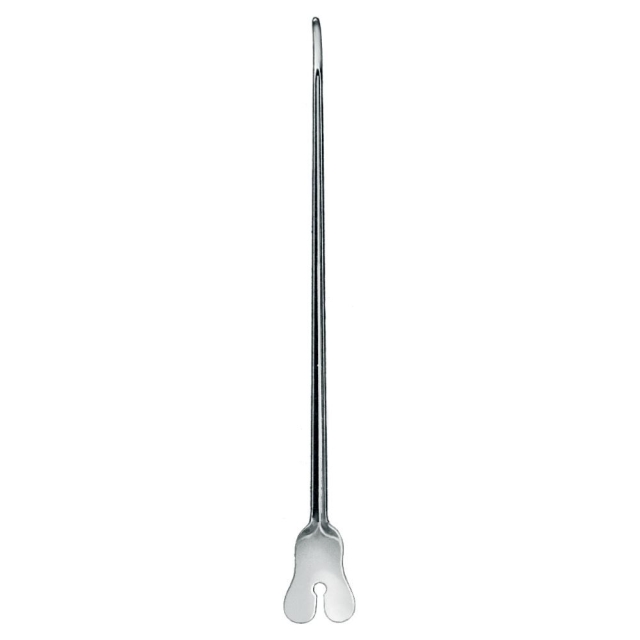 Hohlsonde, gebogen 16cm