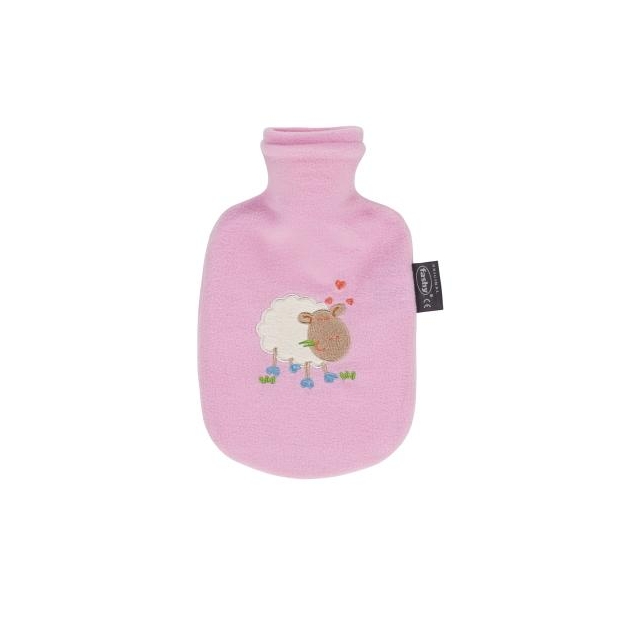 Wärmflasche mit Flauschbezug