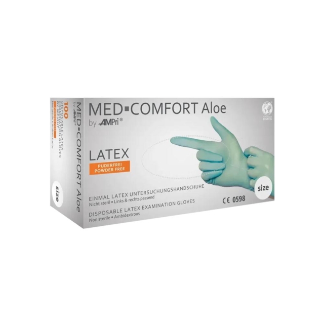 ALOE Latexhandschuhe Unsterile Untersuchungshandschuhe mit Aloe Vera