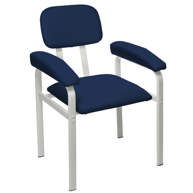 Blutentnahmestuhl blau mit Aluminiumgestell