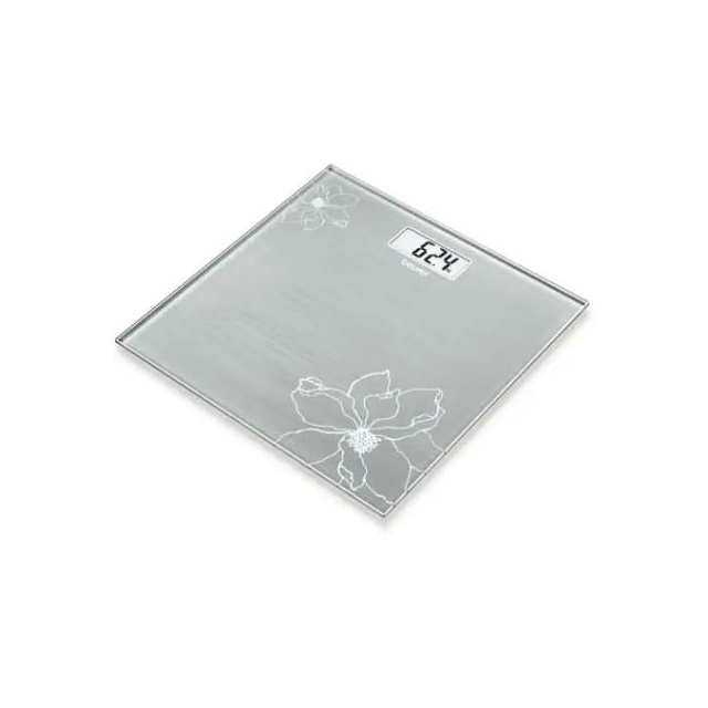 Glaswaage GS 10 grau Blume Glitzer