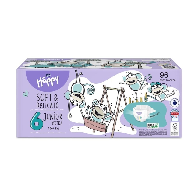 bella baby Happy Windeln Gr.6 96St. Junior Extra 15+kg comfort