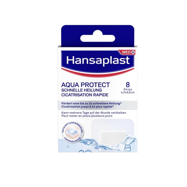 Hansaplast Aqua Protect Schnelle Heilung 8 Strips Regenerationspflaster für neue und alte Narben
