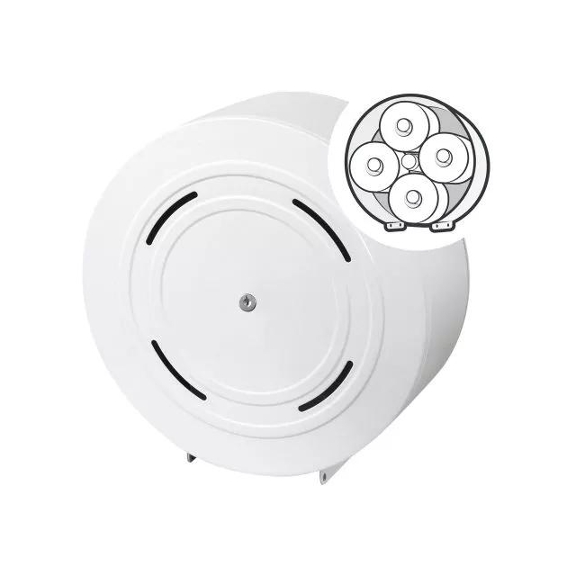 racon MW KR quattro Toilettenpapierspender Metall weiß