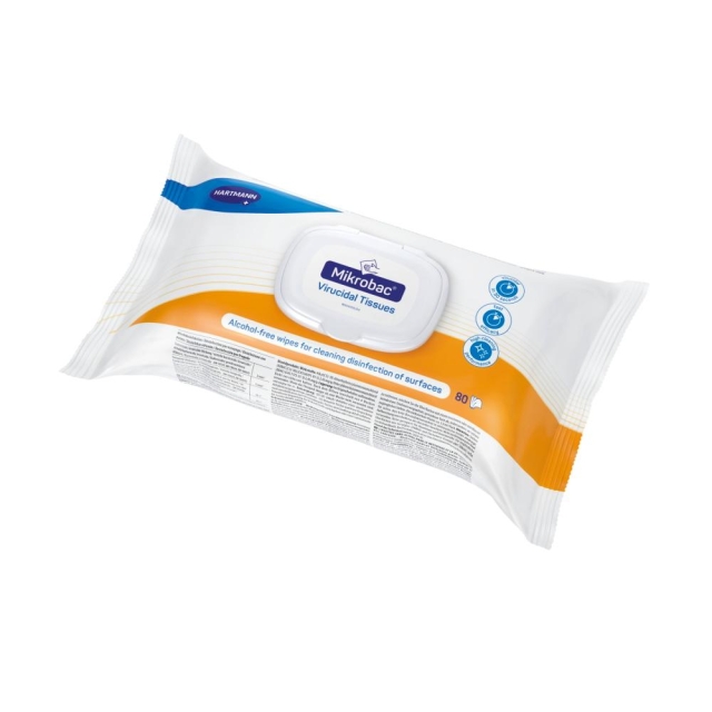 Mikrobac® Virucidal Tissues Flowpack 80 Tücher Desinfektionstücher