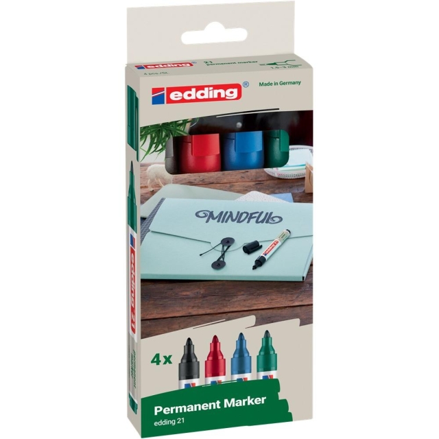 Edding 21 Ecoline Permanentmarker 4er-Set