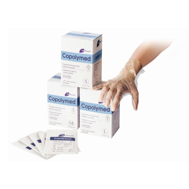 Copolymed Einmal-Handschuhe Copolymerhandschuhe einzeln steril verpackt