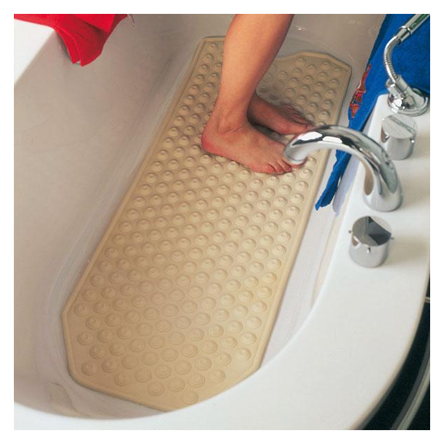 Wannenmatte weiß 105 x 41cm genoppt Antirutsch-Matte für die Wanne