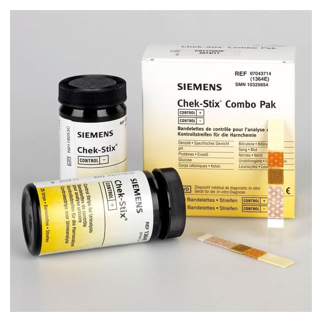 Check-Stix Combo Pak Kontrollstreifen 2x25 Stück Teststreifen für Clinitek