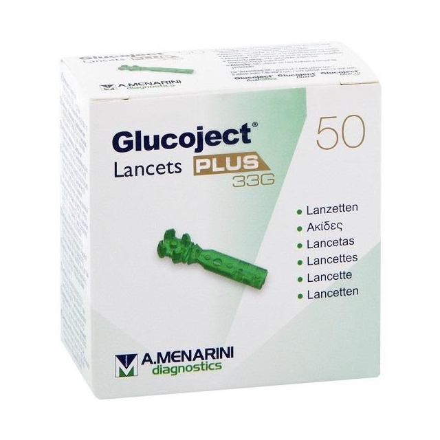 Glucoject Lancets PLUS Lanzetten 33 G 50 Stück Lanzetten zur Blutentnahme für die Blutzuckermessung