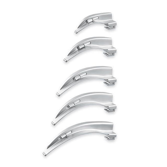 Warmlicht-Einzelspatel für Laryngoskope Macintosh Edelstahlspatel