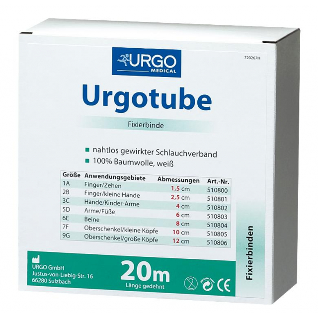 Schlauchverband Urgotube gedehnte Länge 20 m Schlauchbinde von URGO in verschiedenen Größen