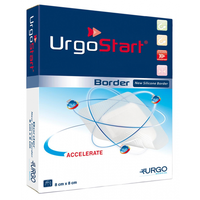 UrgoSTART Border Schaumstoffwundverband Hochabsorbierende Polyurethan-Schaumstoffkompresse