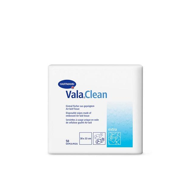 ValaClean extra Einmaltücher 50 Stück a 30 x 33 cm Einweg-Tücher zur Patientenpflege