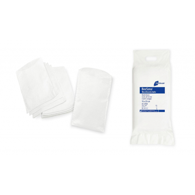 Waschhandschuhe mit Folie 50 Stück Hygienische Einmal-Waschhandschuhe