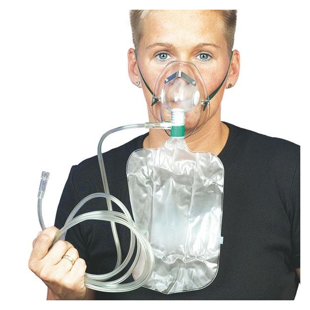 Sauerstoff-Maske mit mit Schlauch und Beutel Beatmungsmaske