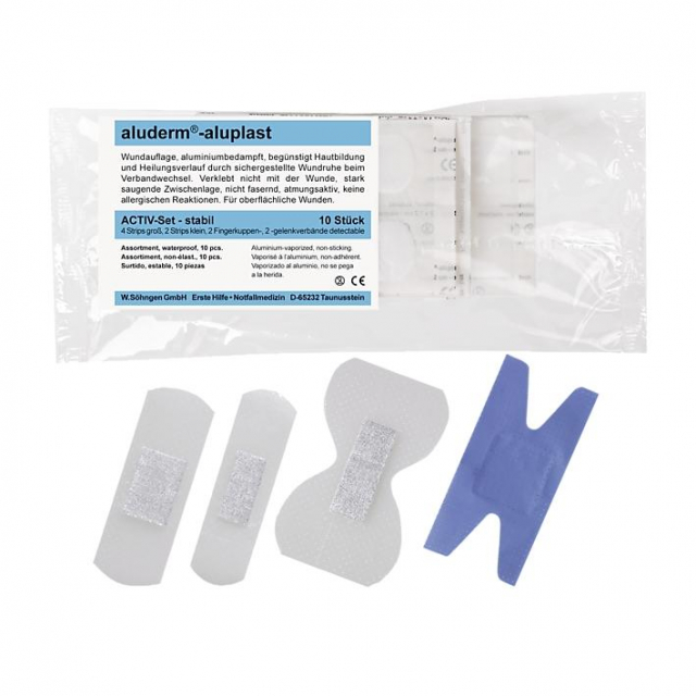 Activ-Set stabil aluderm-aluplast Sortiment 10 Stück Pflaster-Active-Set