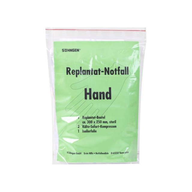 Replantat Notfallsystem Hand Arm Bein Replantat-Transportbeutel
