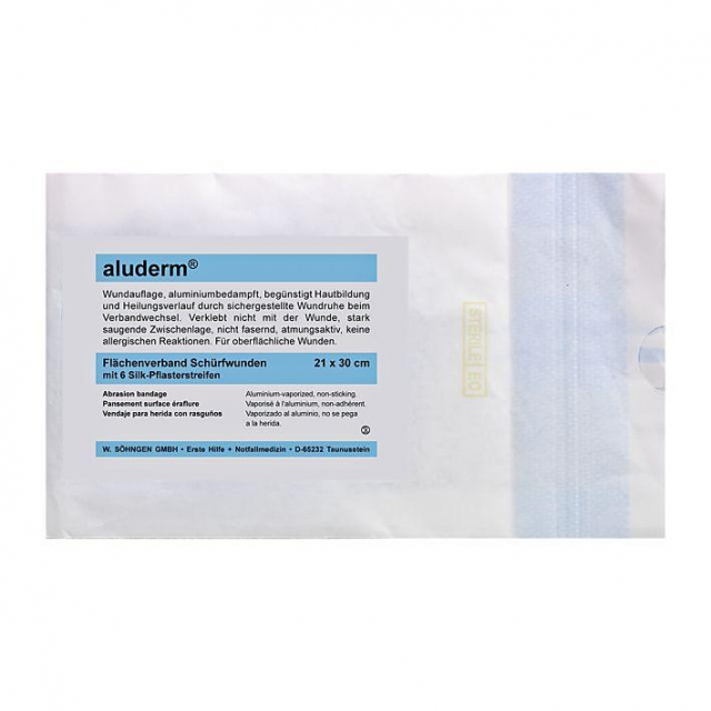 aluderm Flächenverband Schürfwunde groß 21 x 30 cm Wundauflage bei Schürfwunden