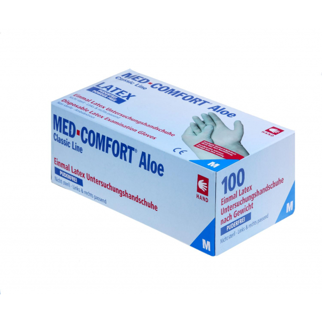 ALOE Latexhandschuhe Unsterile Untersuchungshandschuhe mit Aloe Vera