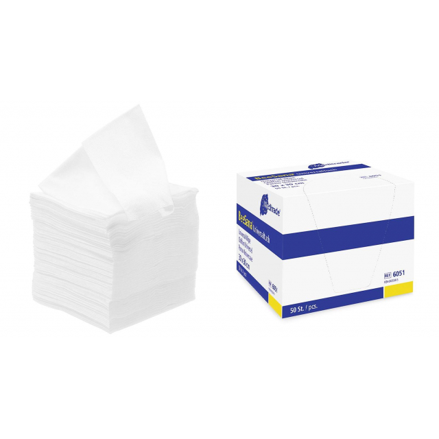 Beesana Universaltuch soft 30 x 30cm weiß 50 Stück Einmaltücher zur Hautpflege