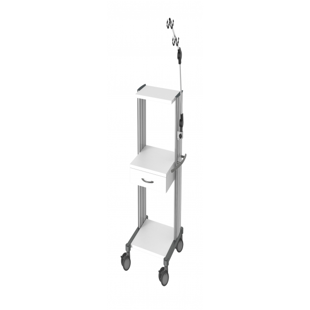 swingo-clinic 45 Ergometriewagen Metall Der profilstarke und robuste Gerätewagen