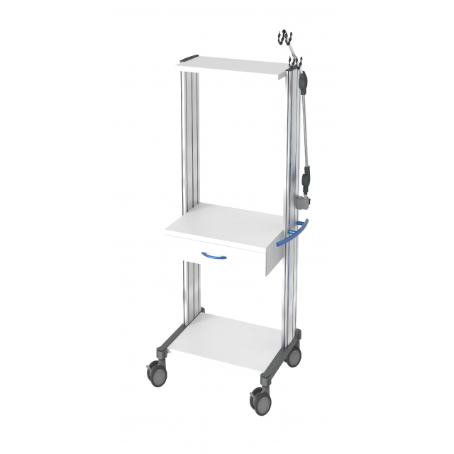 swingo-clinic 60 Ergometrie-/Reizstromwagen Der profilstarke und robuste Gerätewagen