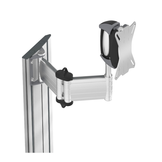 alegro Monitorhalter auf Doppelgelenkarm für swingo Zubehör für den Gerätewagen swingo