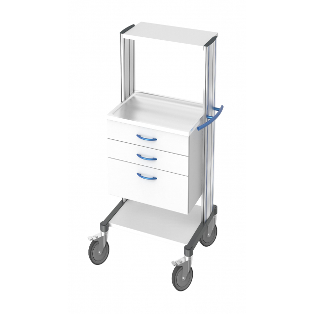 swingo-clinic 60 Notfallwagen 2 Metall Der profilstarke und robuste Gerätewagen