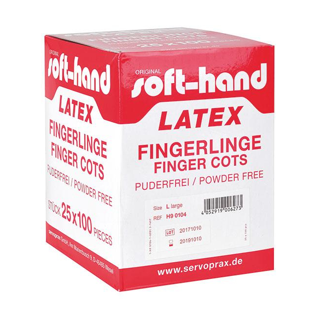 Fingerlinge Latex puderfrei Untersuchungsfingerlinge