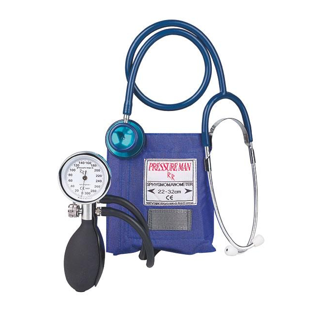 Pressure Man II Chrome Line Set 2-Schlauch Blutdruckmesser